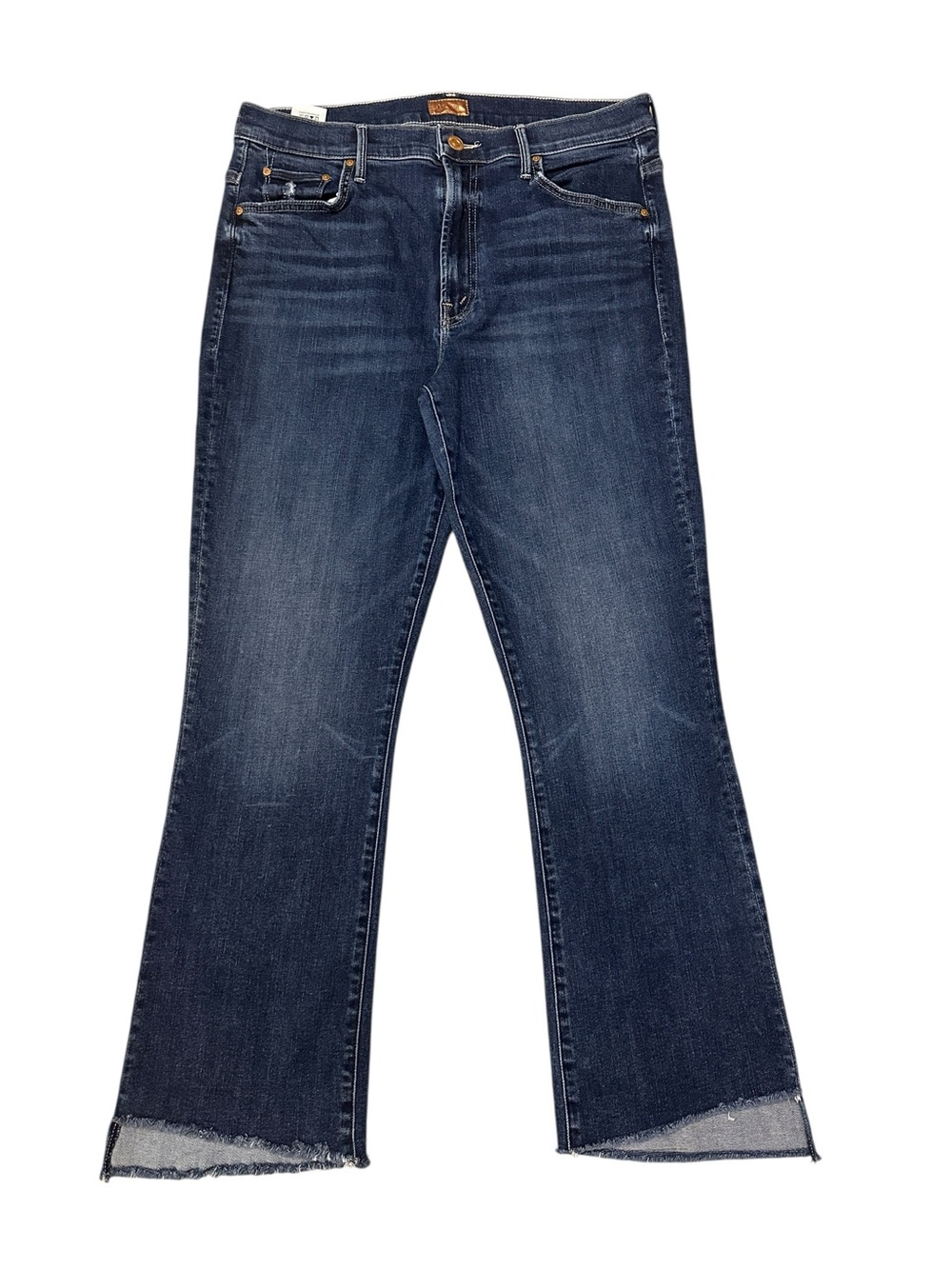 MOTHER The Insider Crop Step Fray Dark Wash Blue Jeans Women’s Size 32